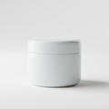 Nachfüllbares weißes Glas mit Kuppeldeckel – vielseitiger und eleganter Kosmetikbehälter zur Aufbewahrung von Make-up und Schönheitsprodukten – umweltfreundlich und kostengünstig – ideal für unterwegs und den täglichen Gebrauch – Kunststoff