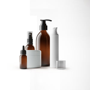 Komplettes Kosmetikbehälter-Set – Nachfüllbares und umweltfreundliches Verpackungspaket – Enthält Tiegel, Pumpflaschen, weißen Pumpbehälter, Sprühbehälter und Pipettenflasche – Ideal für Hautpflege, Haarpflege und ätherische Öle – Kunststoff und Glas